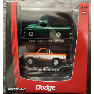 Green Machine 2 Pack.  1966 Dodge D100
